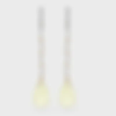 Soldeu white and yellow gold drop earrings by ValeOro with faceted yellow quartz drops on diamond garlands, front view