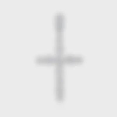 Clover white gold cross by ValeOro with diamonds in mirror-finish bezel settings, front view