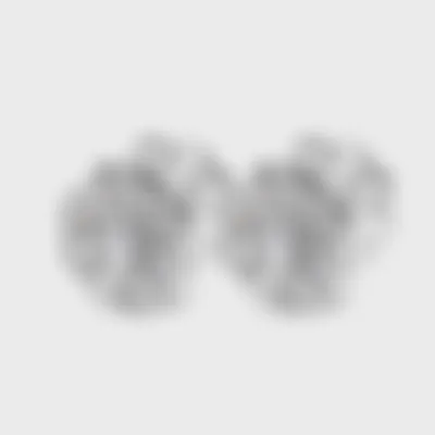 Amaryllis white gold diamond stud earrings by ValeOro in a floral cluster design, three-quarter view