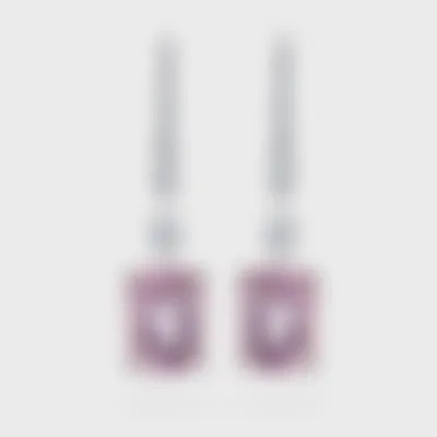 Sorteny white gold drop earrings by ValeOro with emerald-cut pink morganites and a line of diamonds, front view